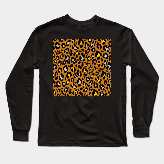 Leopard Spots Pattern Long Sleeve T-Shirt by gnomeapple